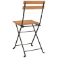 vidaXL Bistrostühle Klappbar 2 Stk. Massivholz Teak und Stahl vidaXL Bistrostühle Klappbar 2 Stk. Massivholz Teak und Stahl