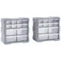 vidaXL Multi-Schubladen-Organizer 2 Stk. 12 Schubladen 26,5x16x26 cm vidaXL Multi-Schubladen-Organizer 2 Stk. 12 Schubladen 26,5x16x26 cm