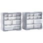vidaXL Multi-Schubladen-Organizer 2 Stk. 12 Schubladen 26,5x16x26 cm vidaXL Multi-Schubladen-Organizer 2 Stk. 12 Schubladen 26,5x16x26 cm