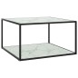 vidaXL Couchtisch Schwarz mit Weißem Glas Marmor-Optik 90x90x50 cm vidaXL Couchtisch Schwarz mit Weißem Glas Marmor-Optik 90x90x50 cm
