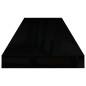 vidaXL Wandregale Schwebend 2 Stk. Hochglanz-Schwarz 80x23,5x3,8cm MDF vidaXL Wandregale Schwebend 2 Stk. Hochglanz-Schwarz 80x23,5x3,8cm MDF