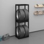 vidaXL Reifenregal Schwarz 63x40x180 cm Massivholz Kiefer vidaXL Reifenregal Schwarz 63x40x180 cm Massivholz Kiefer
