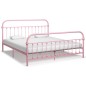vidaXL Bettgestell Rosa Metall 180x200 cm vidaXL Bettgestell Rosa Metall 180x200 cm