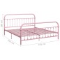 vidaXL Bettgestell Rosa Metall 180x200 cm vidaXL Bettgestell Rosa Metall 180x200 cm