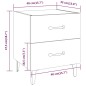 vidaXL Nachttische 2 Stk. Braun Eichen-Optik 40x35x47,5 cm vidaXL Nachttische 2 Stk. Braun Eichen-Optik 40x35x47,5 cm