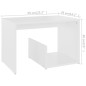 vidaXL Beistelltisch Weiß 59x36x38 cm Holzwerkstoff vidaXL Beistelltisch Weiß 59x36x38 cm Holzwerkstoff