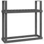 vidaXL Kaminholzregal Grau 110x35x108,5 cm Massivholz Kiefer vidaXL Kaminholzregal Grau 110x35x108,5 cm Massivholz Kiefer