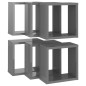 vidaXL Würfelregale 6 Stk. Hochglanz-Grau 30x15x30 cm vidaXL Würfelregale 6 Stk. Hochglanz-Grau 30x15x30 cm