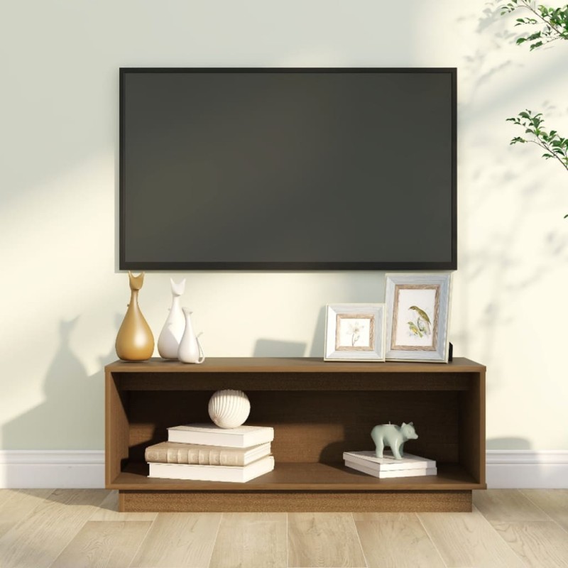 vidaXL TV-Schrank Honigbraun 90x35x35 cm Massivholz Kiefer vidaXL TV-Schrank Honigbraun 90x35x35 cm Massivholz Kiefer