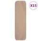 vidaXL Antirutsch Stufenmatten 15 Stk. 75x20 cm Beige Rechteckig vidaXL Antirutsch Stufenmatten 15 Stk. 75x20 cm Beige Rechteckig