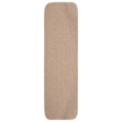 vidaXL Antirutsch Stufenmatten 15 Stk. 75x20 cm Beige Rechteckig