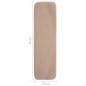 vidaXL Antirutsch Stufenmatten 15 Stk. 75x20 cm Beige Rechteckig vidaXL Antirutsch Stufenmatten 15 Stk. 75x20 cm Beige Rechteckig