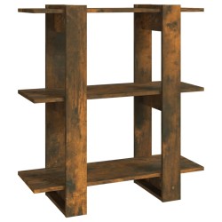 vidaXL Bücherregal/Raumteiler Räuchereiche 80x30x87 cm