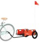 Fahrradanhänger Orange Oxford-Gewebe und Eisen Fahrradanhänger Orange Oxford-Gewebe und Eisen