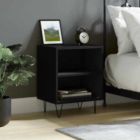 vidaXL Nachttisch Schwarz 40x30x50 cm Holzwerkstoff