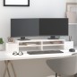 vidaXL Monitorständer Weiß 100x27,5x15 cm Massivholz Kiefer vidaXL Monitorständer Weiß 100x27,5x15 cm Massivholz Kiefer