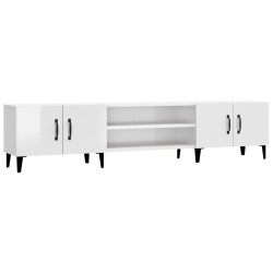 vidaXL TV-Schrank Hochglanz-Weiß 180x31,5x40 cm Holzwerkstoff