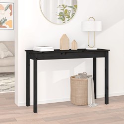 vidaXL Konsolentisch Schwarz 110x40x75 cm Massivholz Kiefer