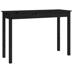 vidaXL Konsolentisch Schwarz 110x40x75 cm Massivholz Kiefer
