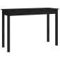 vidaXL Konsolentisch Schwarz 110x40x75 cm Massivholz Kiefer
