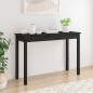 vidaXL Konsolentisch Schwarz 110x40x75 cm Massivholz Kiefer
