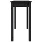 vidaXL Konsolentisch Schwarz 110x40x75 cm Massivholz Kiefer