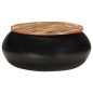 vidaXL Couchtisch Schwarz 68x68x30 cm Recyceltes Massivholz vidaXL Couchtisch Schwarz 68x68x30 cm Recyceltes Massivholz