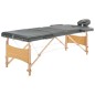 Massageliege 3-Zonen Holzgestell Anthrazit 186x68 cm Massageliege 3-Zonen Holzgestell Anthrazit 186x68 cm