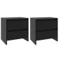 vidaXL Nachttische 2 Stk. Schwarz 45x34,5x44,5 cm Holzwerkstoff vidaXL Nachttische 2 Stk. Schwarz 45x34,5x44,5 cm Holzwerkstoff