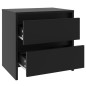 vidaXL Nachttische 2 Stk. Schwarz 45x34,5x44,5 cm Holzwerkstoff vidaXL Nachttische 2 Stk. Schwarz 45x34,5x44,5 cm Holzwerkstoff
