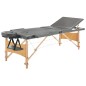 Massageliege 3-Zonen Holzgestell Anthrazit 186x68 cm Massageliege 3-Zonen Holzgestell Anthrazit 186x68 cm
