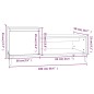 vidaXL Couchtisch Betongrau 100x50x45 cm Holzwerkstoff vidaXL Couchtisch Betongrau 100x50x45 cm Holzwerkstoff