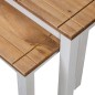 vidaXL Satztische 2 Stk. Weiß Massivholz Panama-Kiefer vidaXL Satztische 2 Stk. Weiß Massivholz Panama-Kiefer