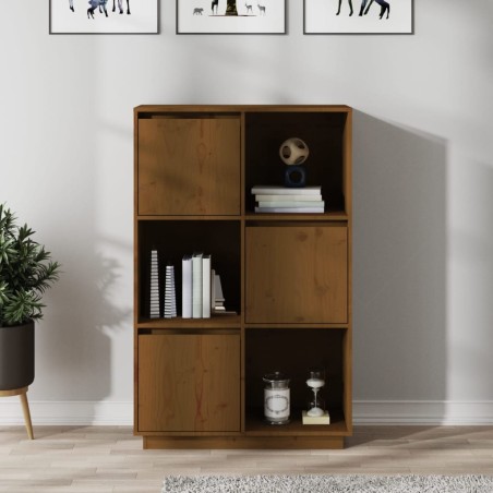 vidaXL Highboard Honigbraun 74x35x117 cm Massivholz Kiefer