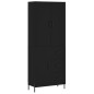 Highboard Schwarz 69,5x34x180 cm Holzwerkstoff Highboard Schwarz 69,5x34x180 cm Holzwerkstoff