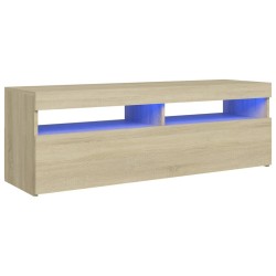 vidaXL TV-Schrank mit LED-Leuchten Sonoma-Eiche 120x35x40 cm