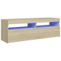 vidaXL TV-Schrank mit LED-Leuchten Sonoma-Eiche 120x35x40 cm vidaXL TV-Schrank mit LED-Leuchten Sonoma-Eiche 120x35x40 cm