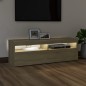vidaXL TV-Schrank mit LED-Leuchten Sonoma-Eiche 120x35x40 cm vidaXL TV-Schrank mit LED-Leuchten Sonoma-Eiche 120x35x40 cm