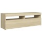vidaXL TV-Schrank mit LED-Leuchten Sonoma-Eiche 120x35x40 cm vidaXL TV-Schrank mit LED-Leuchten Sonoma-Eiche 120x35x40 cm