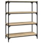 vidaXL Bücherregal Sonoma-Eiche 80x33x100 cm Holzwerkstoff und Stahl vidaXL Bücherregal Sonoma-Eiche 80x33x100 cm Holzwerkstoff und Stahl