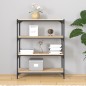 vidaXL Bücherregal Sonoma-Eiche 80x33x100 cm Holzwerkstoff und Stahl vidaXL Bücherregal Sonoma-Eiche 80x33x100 cm Holzwerkstoff und Stahl