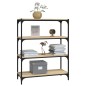vidaXL Bücherregal Sonoma-Eiche 80x33x100 cm Holzwerkstoff und Stahl vidaXL Bücherregal Sonoma-Eiche 80x33x100 cm Holzwerkstoff und Stahl