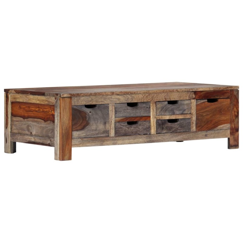 vidaXL Couchtisch Grau 100 x 50 x 30 cm Massivholz vidaXL Couchtisch Grau 100 x 50 x 30 cm Massivholz