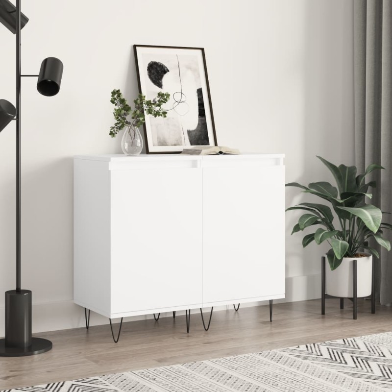 vidaXL Sideboards 2 Stk. Weiß 40x35x70 cm Holzwerkstoff vidaXL Sideboards 2 Stk. Weiß 40x35x70 cm Holzwerkstoff