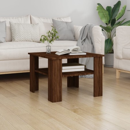vidaXL Couchtisch Braun Eichen-Optik 60x60x42 cm Holzwerkstoff	