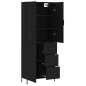 Highboard Schwarz 69,5x34x180 cm Holzwerkstoff Highboard Schwarz 69,5x34x180 cm Holzwerkstoff