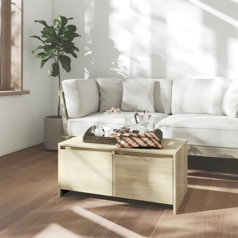 vidaXL Couchtisch Sonoma-Eiche 90x50x41,5 cm Holzwerkstoff vidaXL Couchtisch Sonoma-Eiche 90x50x41,5 cm Holzwerkstoff