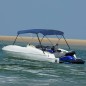 vidaXL 3-Bow Bimini Top Blau 183x160x137 cm vidaXL 3-Bow Bimini Top Blau 183x160x137 cm
