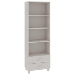 vidaXL Highboard HAMAR Weiß 60x35x180 cm Massivholz Kiefer