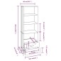 vidaXL Highboard HAMAR Weiß 60x35x180 cm Massivholz Kiefer vidaXL Highboard HAMAR Weiß 60x35x180 cm Massivholz Kiefer